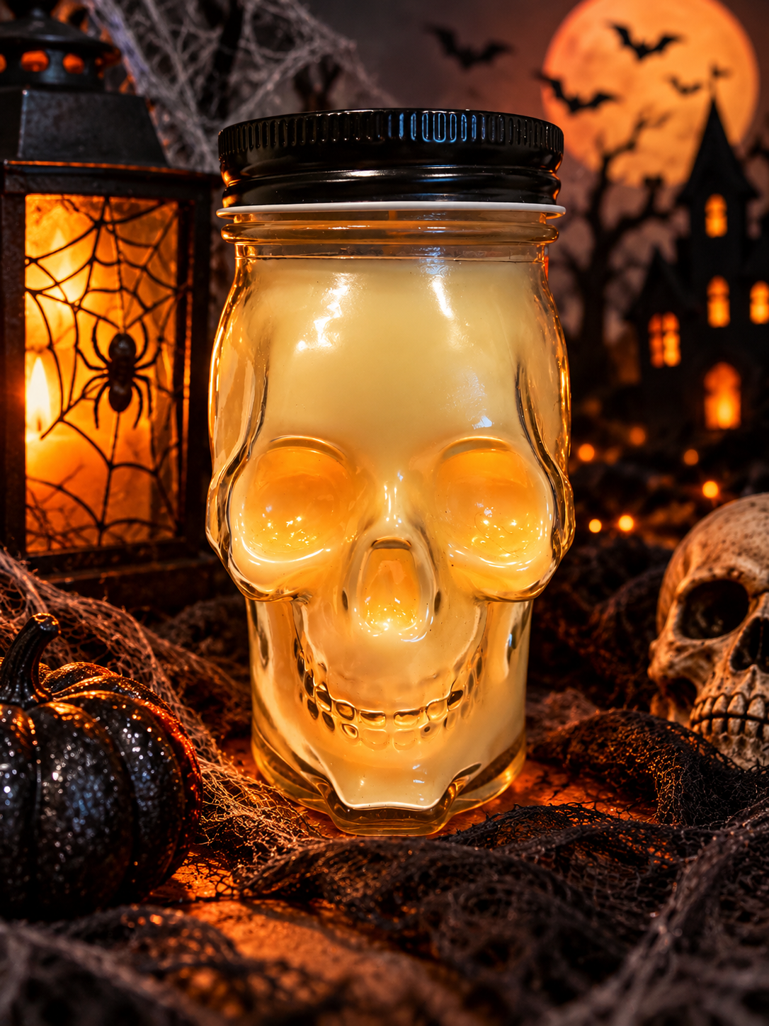 Skeleton Jar Candle