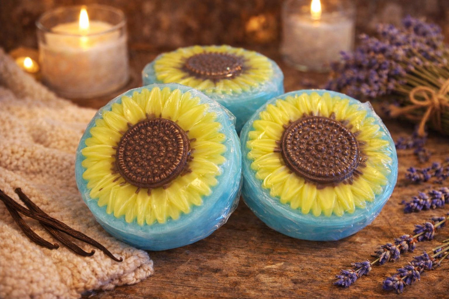 Grand Wishes Sunflower Luffa Goat Milk Soap | Fruity Floral Bath Bar