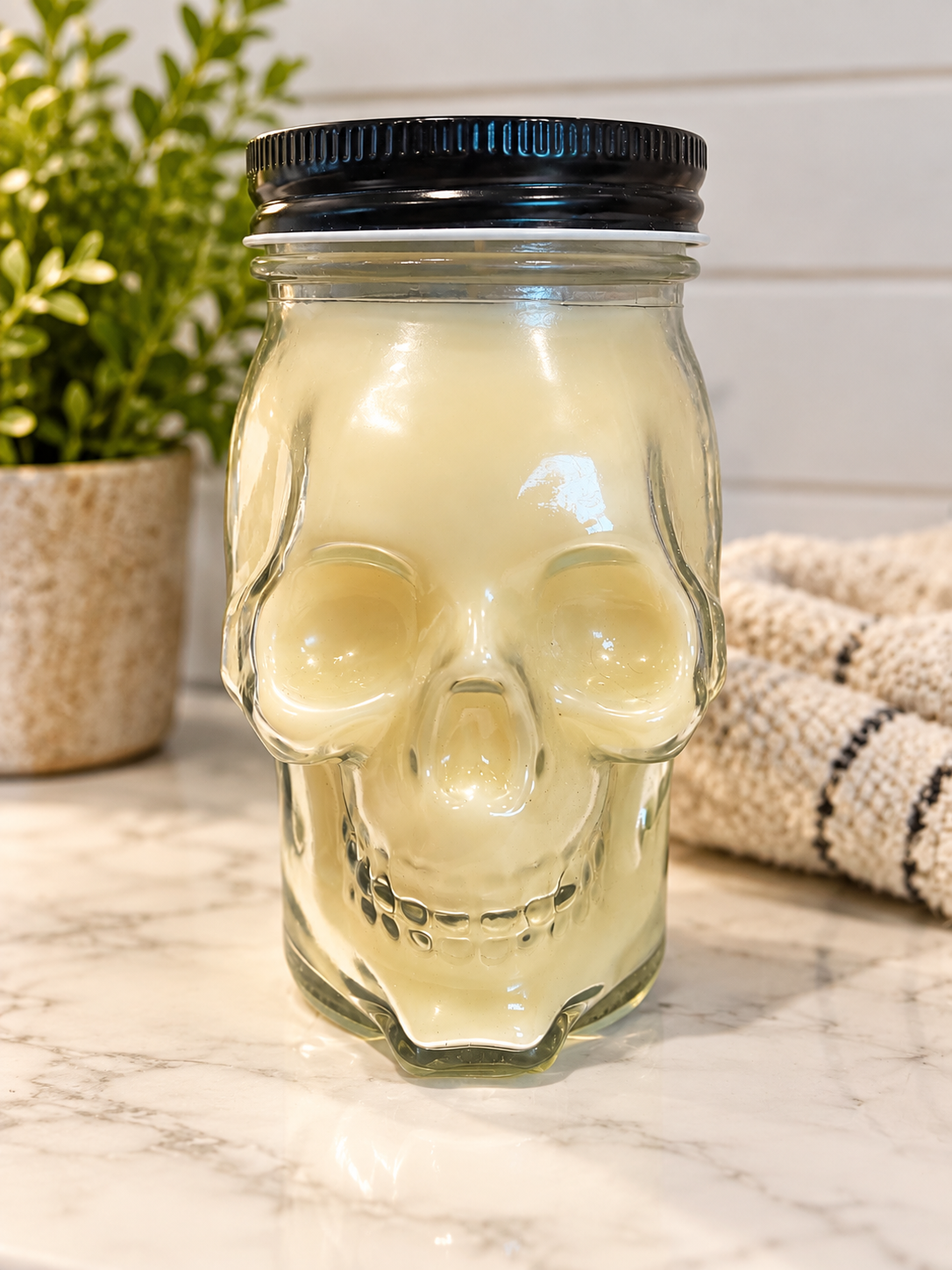 Skeleton Jar Candle