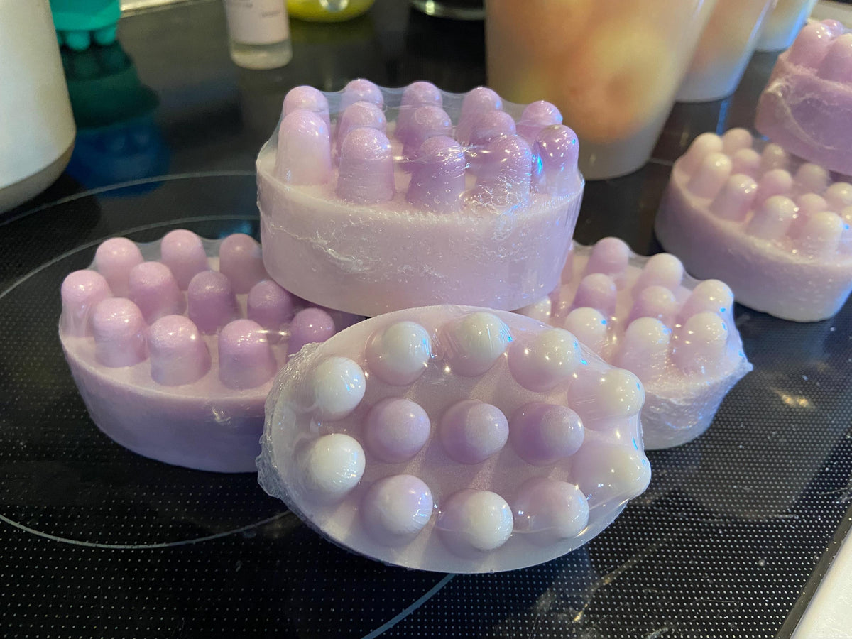Lavender Vanilla Goat Milk Massage Soap Bar | Nourishing Spa Bath Scrub